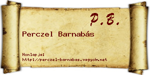 Perczel Barnabás névjegykártya