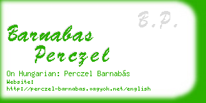 barnabas perczel business card